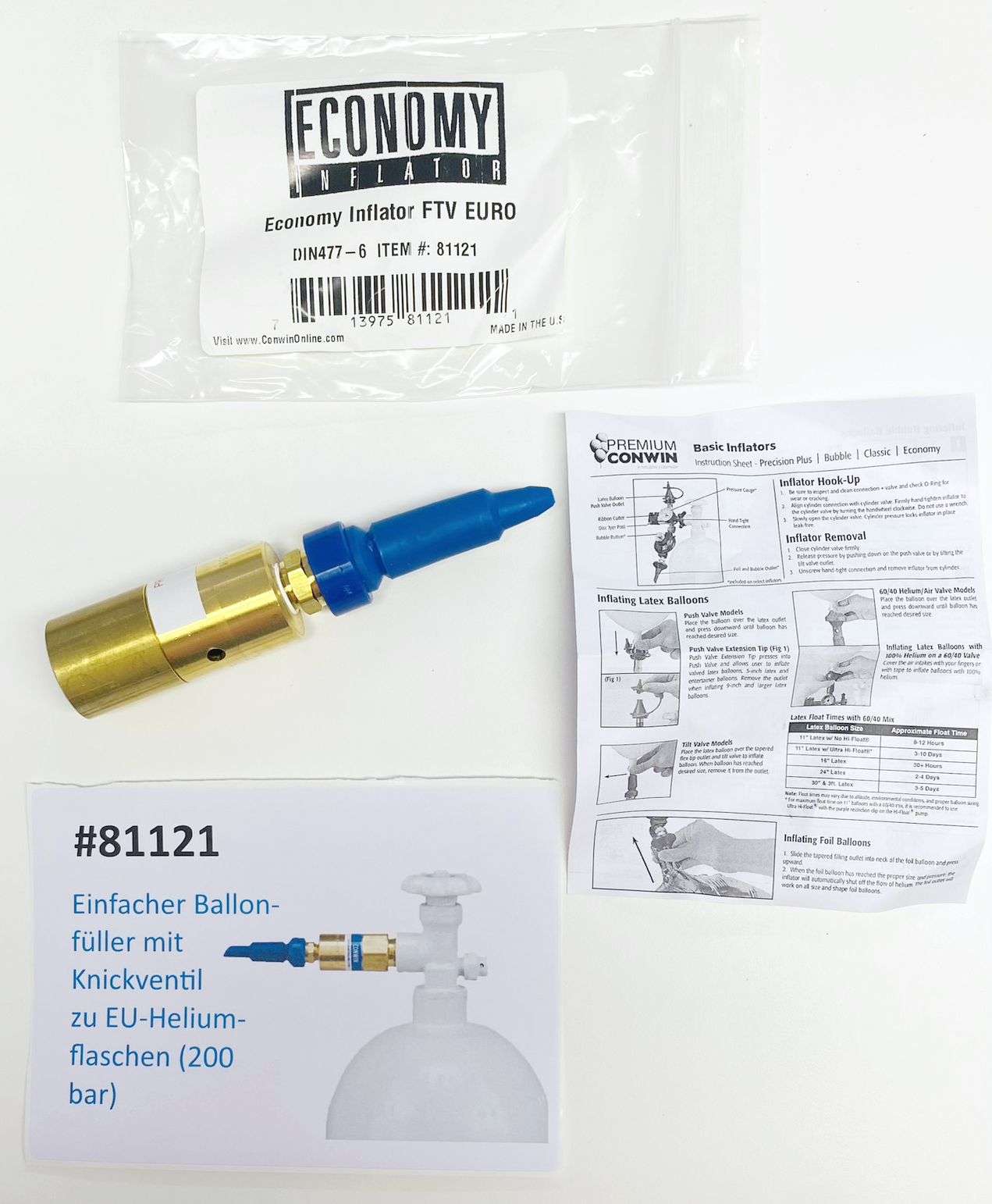 #81121 - Economy Inflator Euro Flex-Tilt Valve