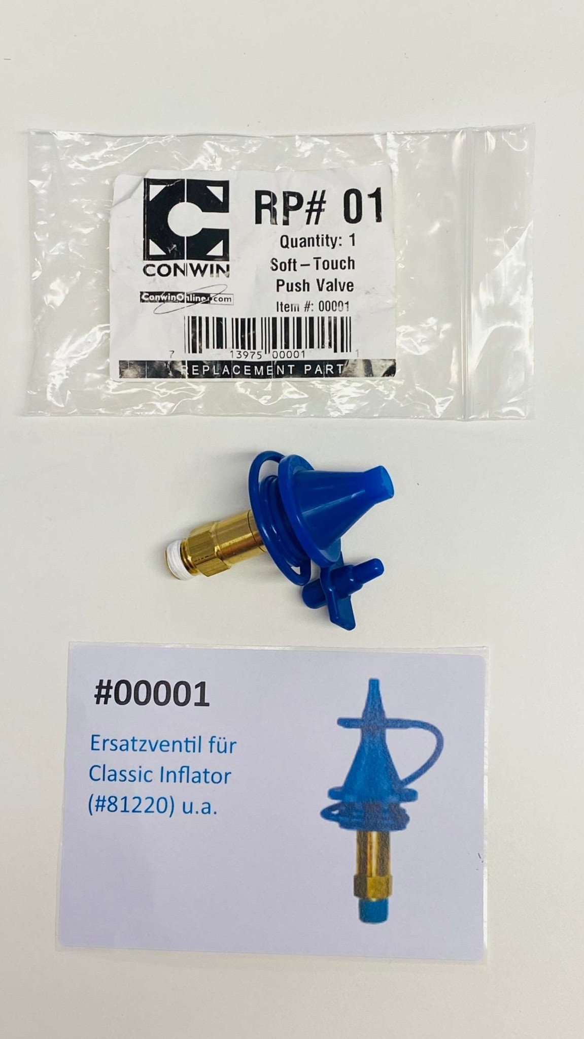 #00001 - Soft-Touch Push Valve for classic inflator