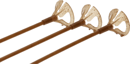 #93039BIO - Bio Standard Balloon Holder And Balloon Sticks (TW15”WHT+MCSC Penka)  Oeko-Ballonstäbe mit Halterungen 40cm