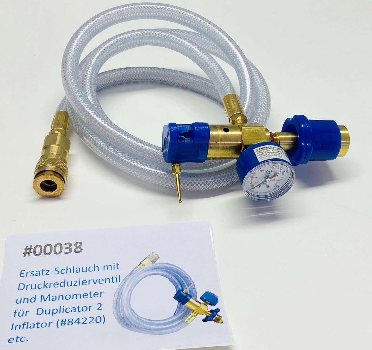 #00038 - Euro Primary Regulator w/Hose for DSSS, DUP 2, WS