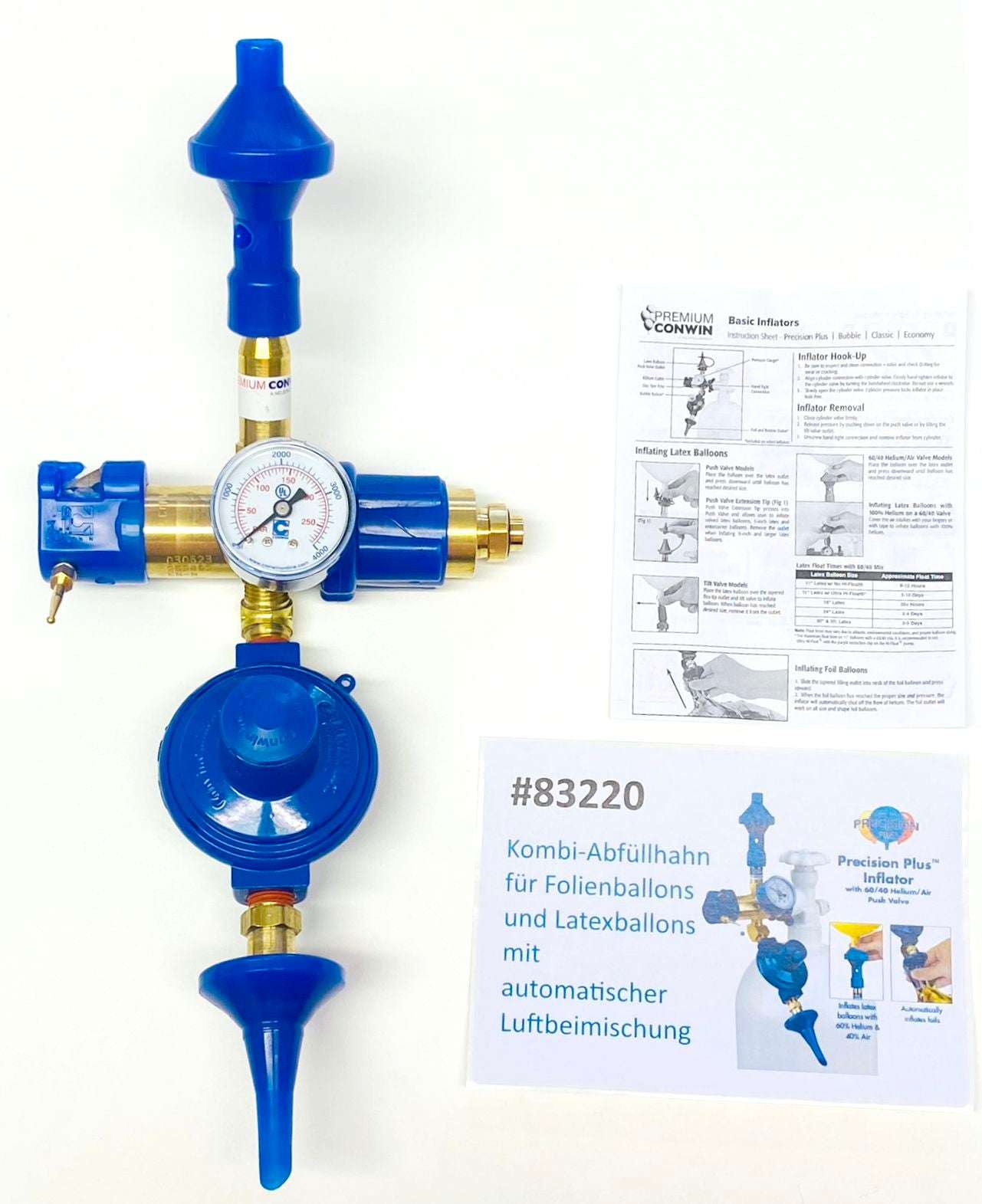 #83220 - Precision Plus Inflator with 60/40 Push Valve