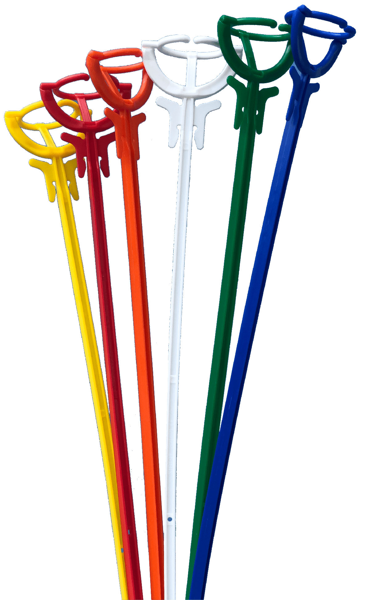 ZBS-011 - Einteilige grüne Ballon-Haltestäbe 35 cm