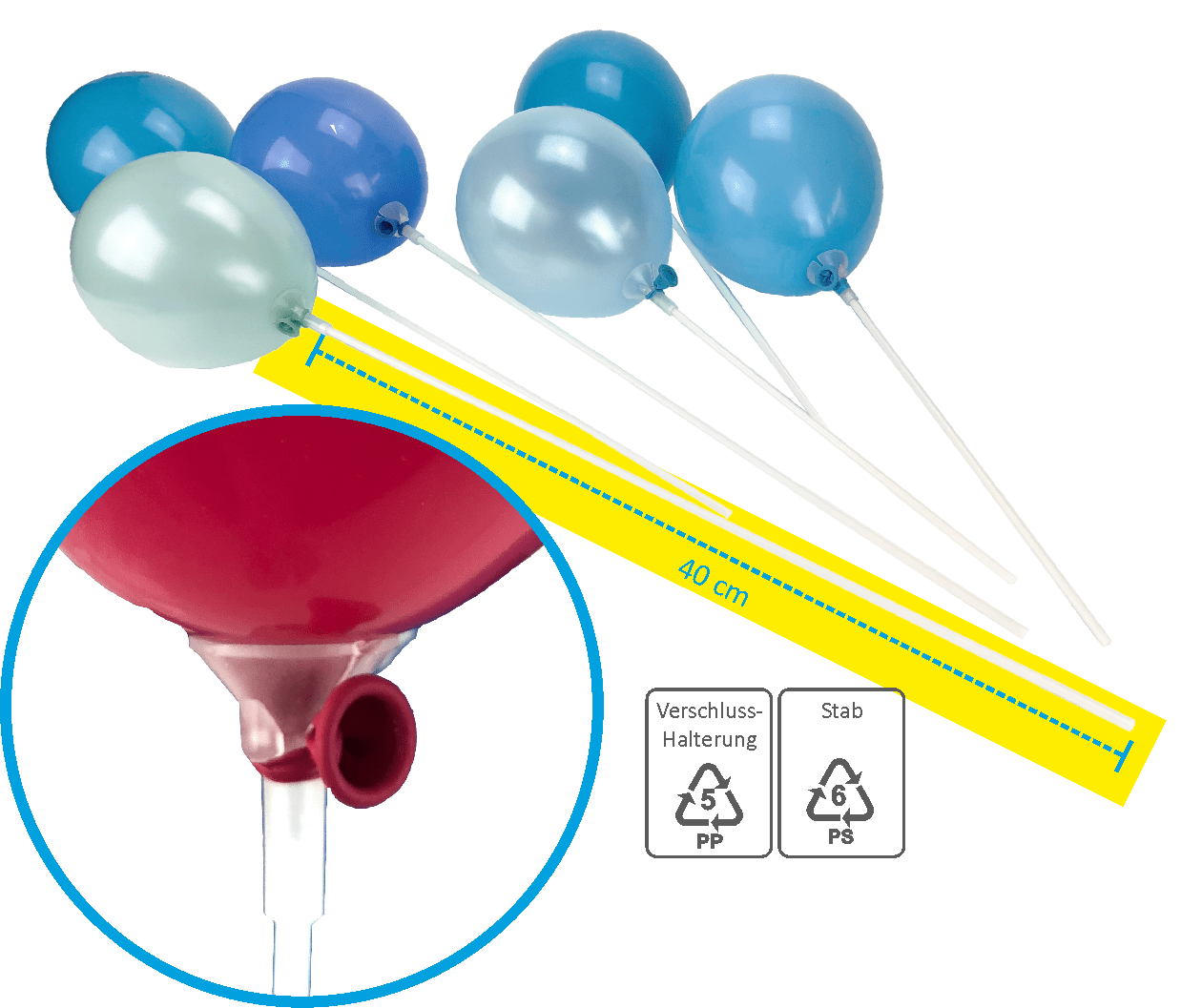 MZS40 - 2'000 Ministäbe und Mini-Ballonhalterungen