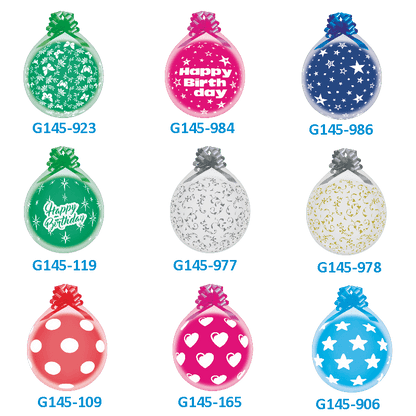 R145-923 - 25 Stufferballons mit Blumen und Schmetterlingen