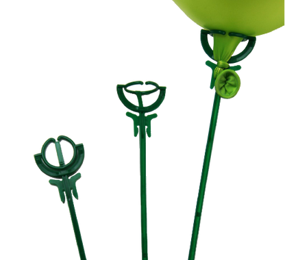 ZBS-011 - Einteilige grüne Ballon-Haltestäbe 35 cm